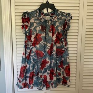 Ann Taylor chiffon flower blouse